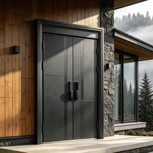 High-End Aluminum Armored Security Door Modern Minimalist Villa Front Entry