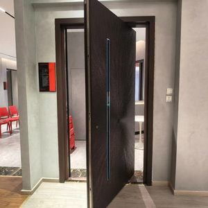 Custom Villa Entrance Door Modern Minimalist Cast Aluminum Side Swing Safety Door European Aluminum Art Carving Sound Insulation