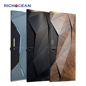 Modern Luxury Villa Entrance Door Aluminum Cast Steel Glass