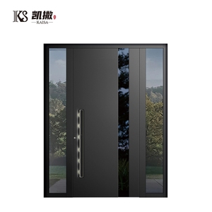 Modern Contemporary Security Casement Door Finished Aluminium
