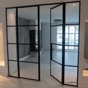 French Black Balcony Patio Crittall Swing Door
