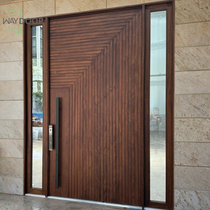 Premium Finished Oversize Heavy-Duty Single Front Entry Door With 2 Sidelights