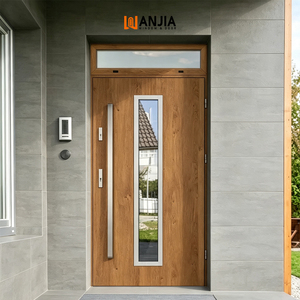Energy Efficient Security Entry Door With Transom Prehung Unit Front Entry Doors for House Modern Aluminum Doors