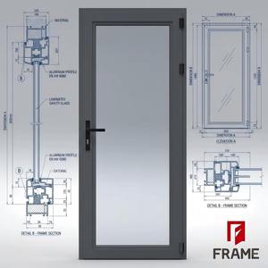 High Quality Aluminium Door Casement Swing