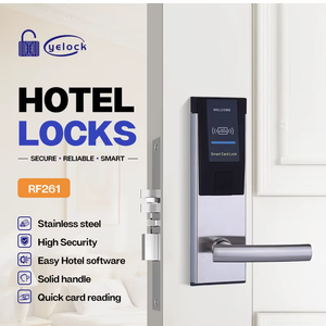 Hotel Door Lock RFID Stainless Steel Anti-Theft Smart Card Electronic Lock for Apartment Room Access Control System