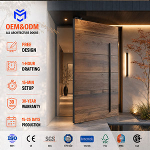 Custom Aluminum Wooden Hybrid Frame Door