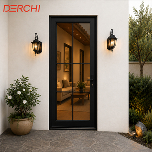 Waterproof Soundproof Aluminum French Door For Balcony Living Room And Villa Project