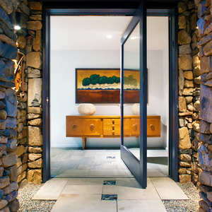 Florida Miami-Dade Approved NFRC Tempered Glass Aluminium Front Pivot Door