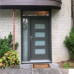 WANJIA American Luxury Design Entrance Door Exterior Security Door Black Soundproof Front Entry Door