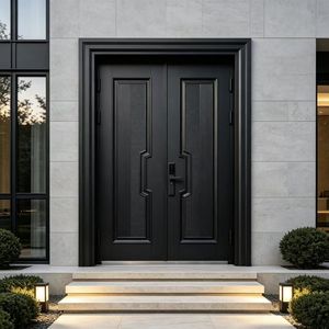 Big Size Villa Entrance Security Door Cast Aluminum Alloy Heavy Duty Anti-Theft Pivot Luxury Main Entry Gate