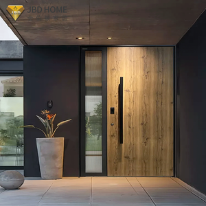 NFRC Modern Solid Wood Pivot Front Entry Door